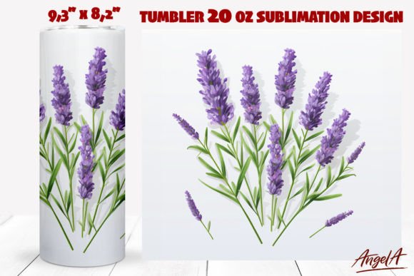 Download 3D Flower Tumbler Wrap / Purple Lavender - Purple Collection