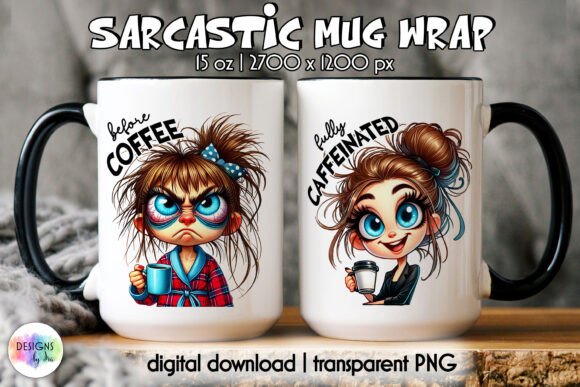Download Sarcastic Coffee Mug Wrap, Grumpy Face - Coffee mug Collection