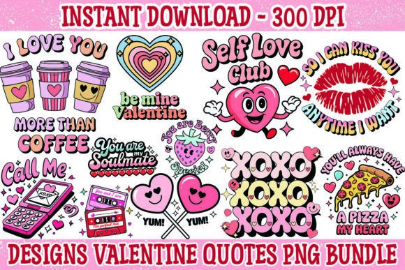 Download Valentine Quotes PNG Bundle Sublimation - Valentine quotes png Collection