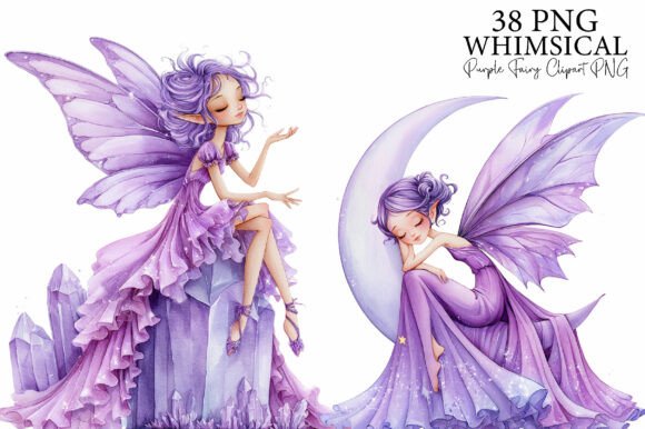 Download Purple Fairy Clipart Bundle PNG - Premium Resources