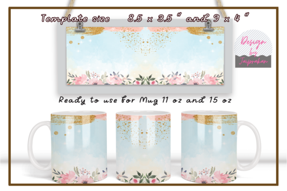 Download Pink Floral Sublimation Coffee Mug - Coffee mug Collection