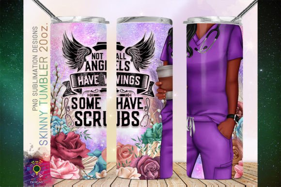 Download Nurse Purple Scrubs Boho Flower Tumbler - Purple Collection
