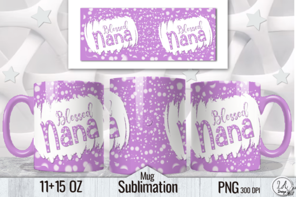 Download Blessed Nana Mug Wrap Design. Purple Mug - Purple Collection