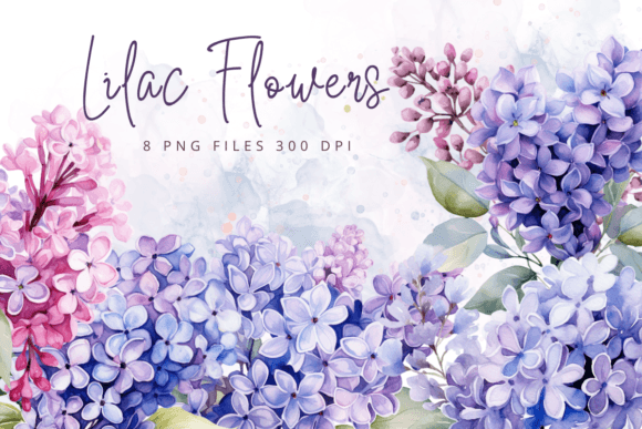 Download Watercolor Lilac Flowers Purple Floral - Premium Bundle