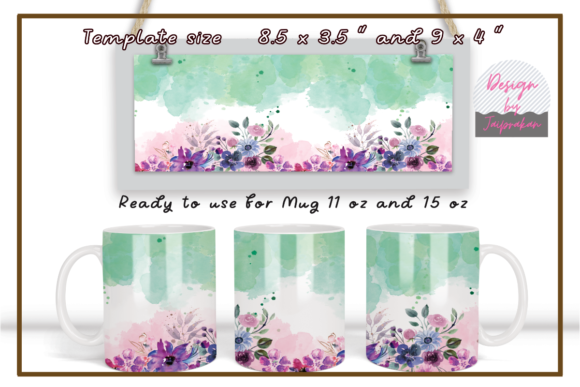 Download Watercolor Floral Sublimation Coffee Mug - Coffee mug Collection